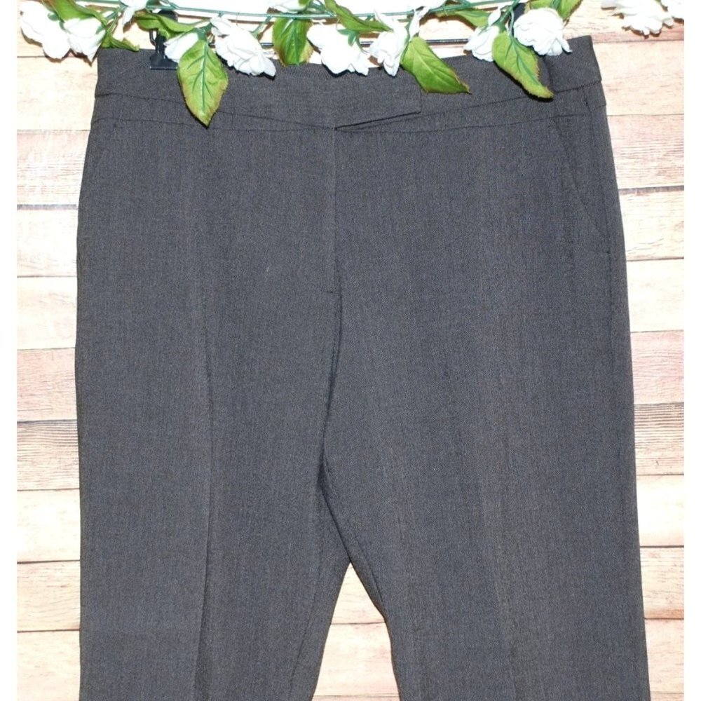 Worthington Modern Fit Ladies Gray Career Pants Size 12 Stretch Straight Classic - Picture 2 of 9